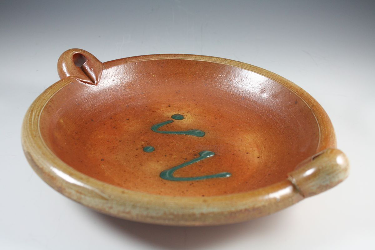 Shallow Bowl with Hollow Rim & Handles