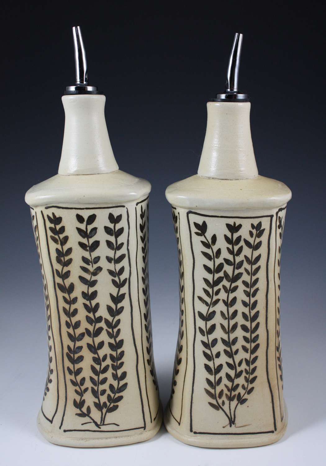 Oil Bottles with Wheat Design