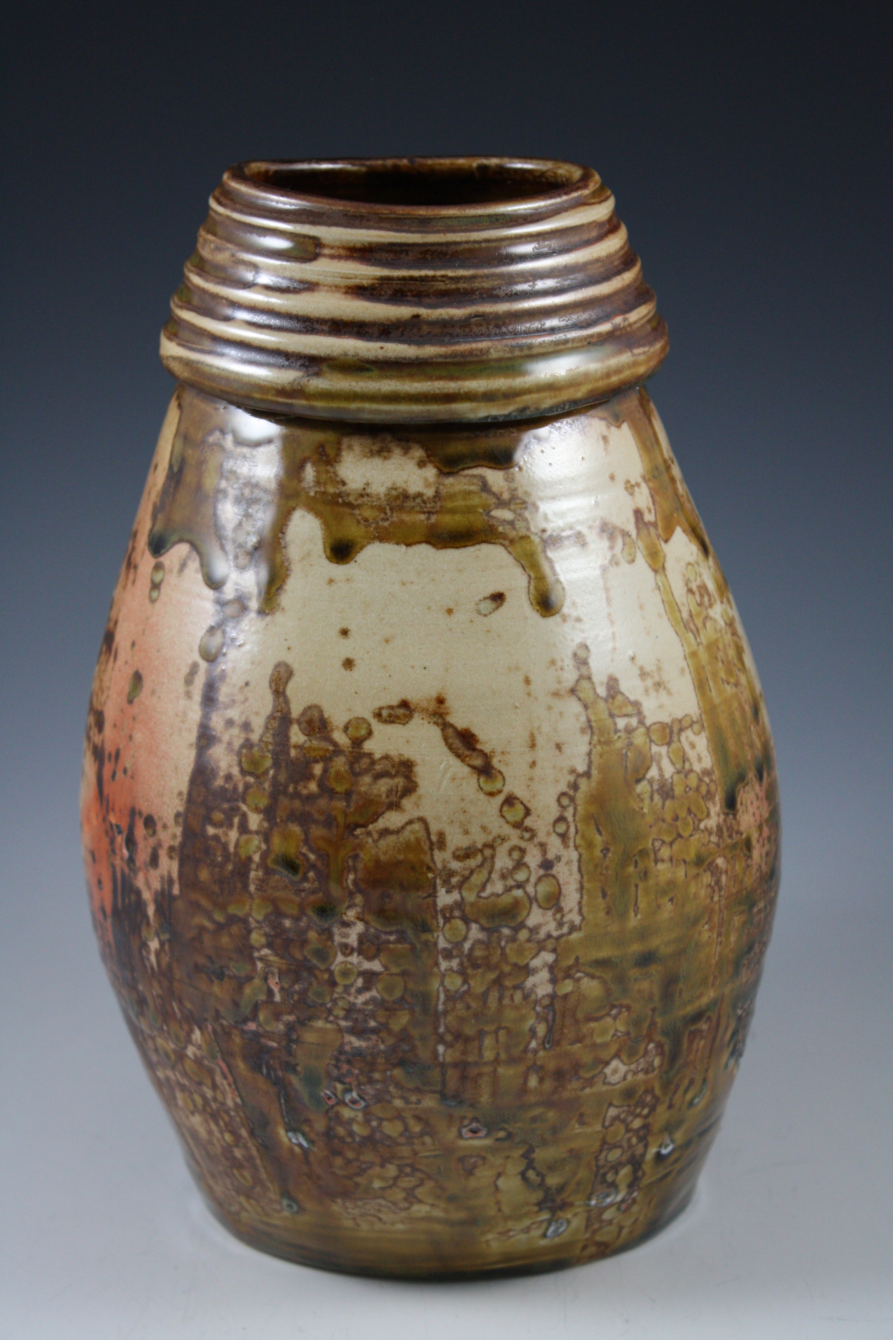 Oval Vase with Collar I
