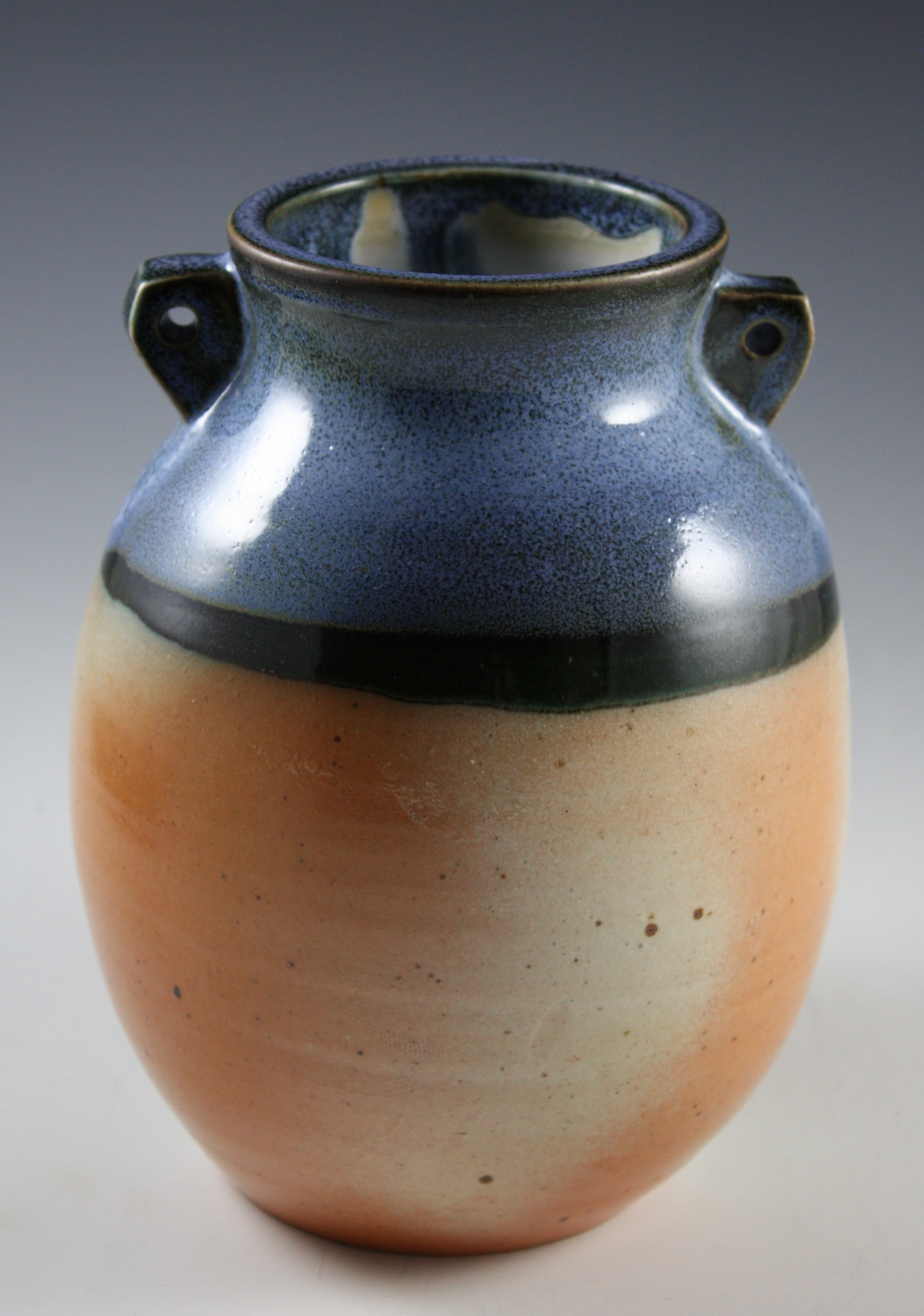 Big-bellied Vase with Archtectural Handles