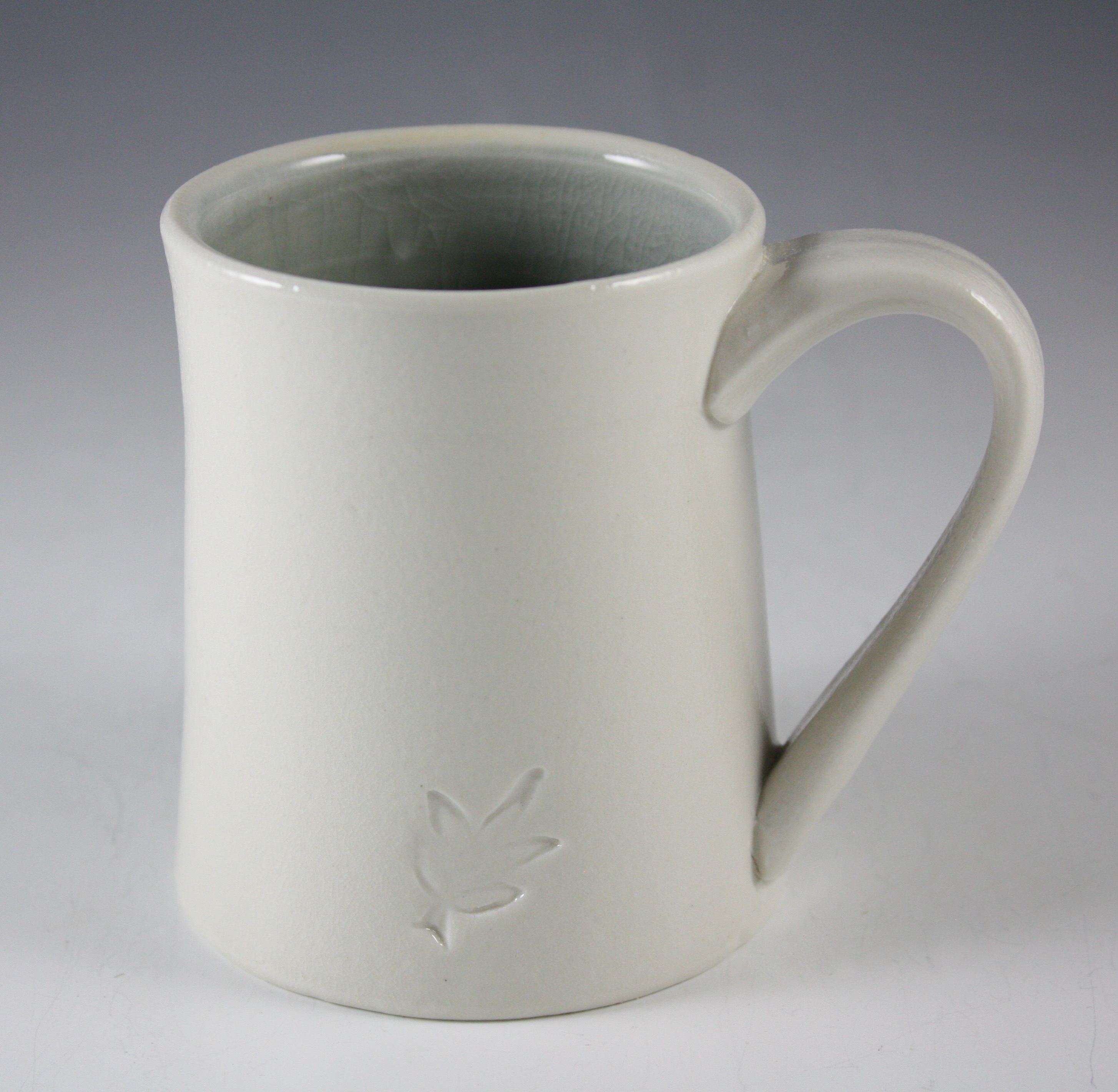 Porcelain Mug with Leaf Stamp Design 21-287