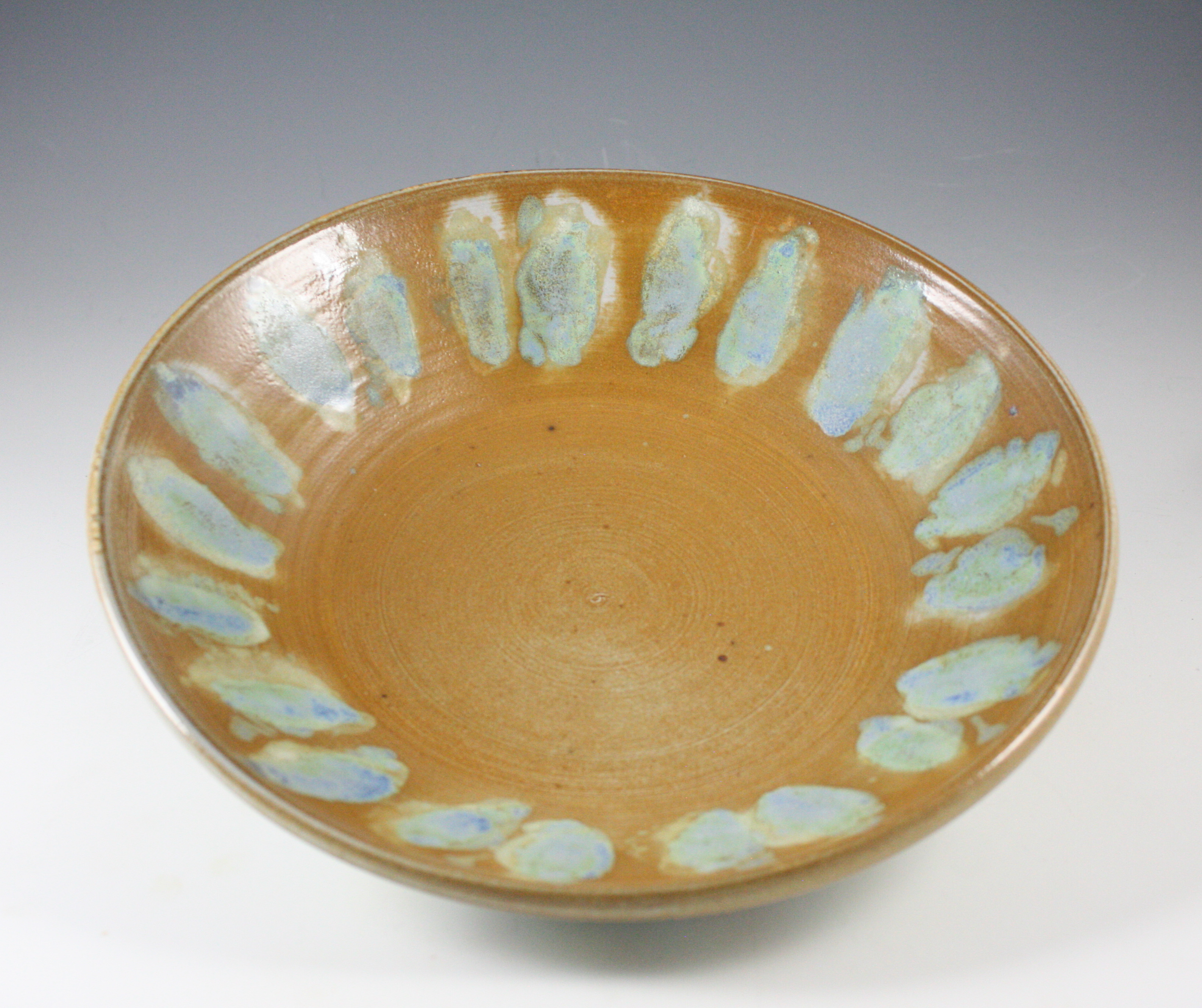 Open Bowl with Brushed Angel Wing Glaze Decoration 21-314