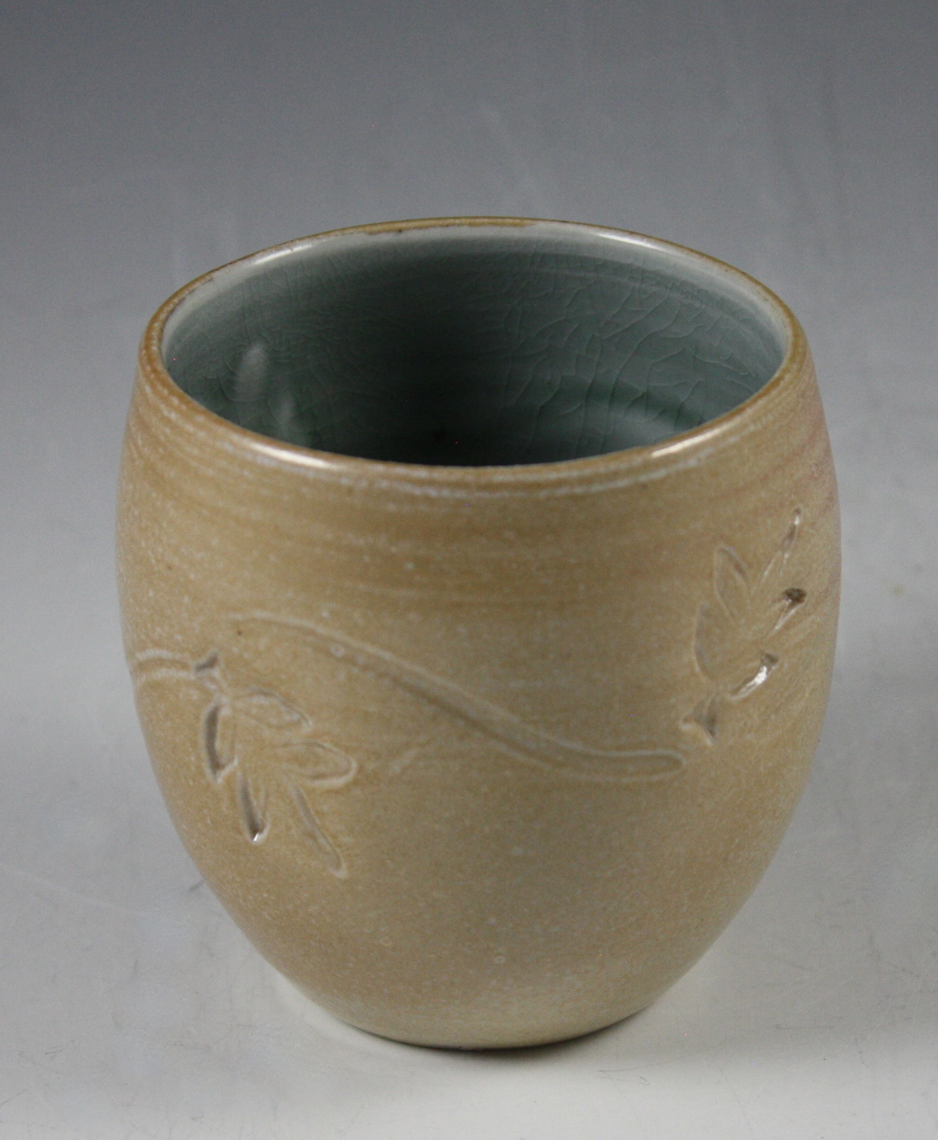 Cup with Stamped Leaf Design 22-272